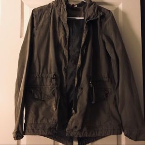 Cozy green utility jacket!